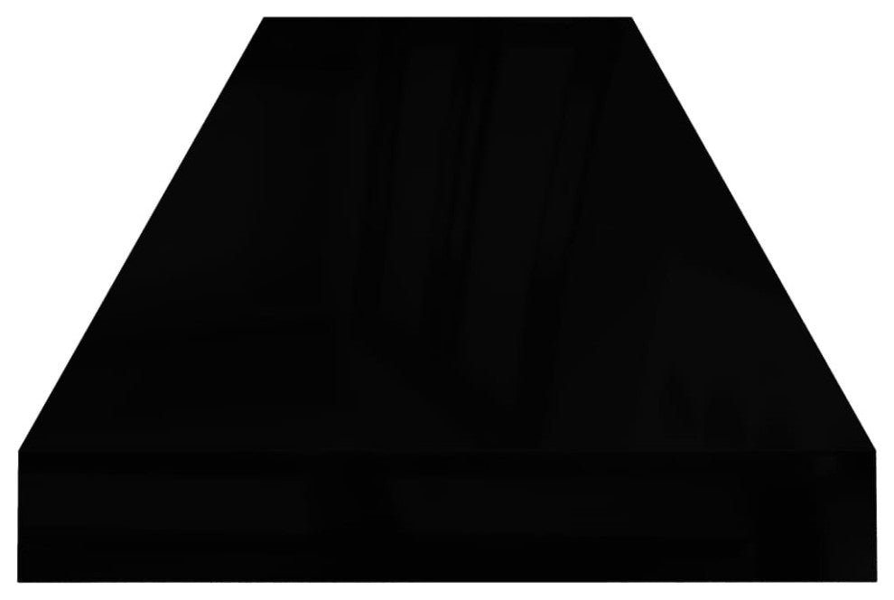 vidaXL Wall Shelf Floating Shelf Display Shelf Wall Mounted High Gloss Black