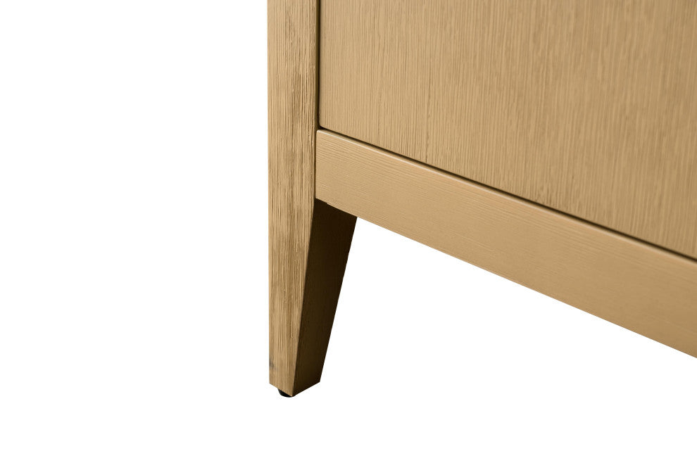 Vanity Art Bathroom Vanity With Sink, Natural Oak, 72", Double Sink, Brushed Nickel