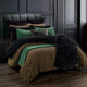 3 Piece Adrienne Comforter Set, Queen Gold