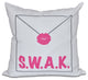 Valentine Print Pillow, Pink, 16"x16"