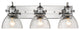 Hines 3-Light Bath Vanity, Chrome, Seeded Glass