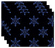 Flurries, Holiday Print Placement, Navy Blue, Set of 4