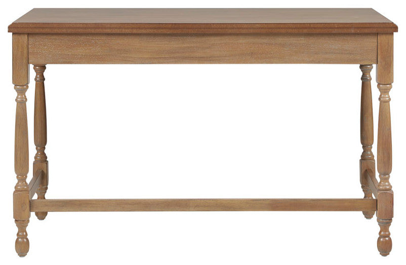 Martha Stewart Tabitha Farmhouse Wood Office Writing Desk, Natural
