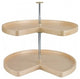 28" Kidney Banded Wood Lazy Susan 2-Shelf Set, 32"