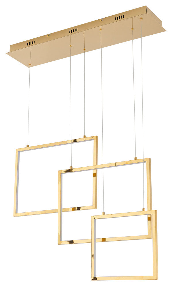 Bethel International TR36GD 12-Light LED Chandelier, Gold