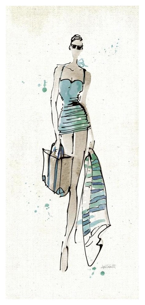 "Beach Divas II" Digital Paper Print by Anne Tavoletti, 22"x46"