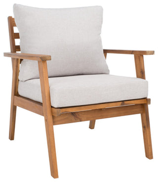 Safavieh Castalia 4Pc Outdoor Living Set, Natural / Light Grey