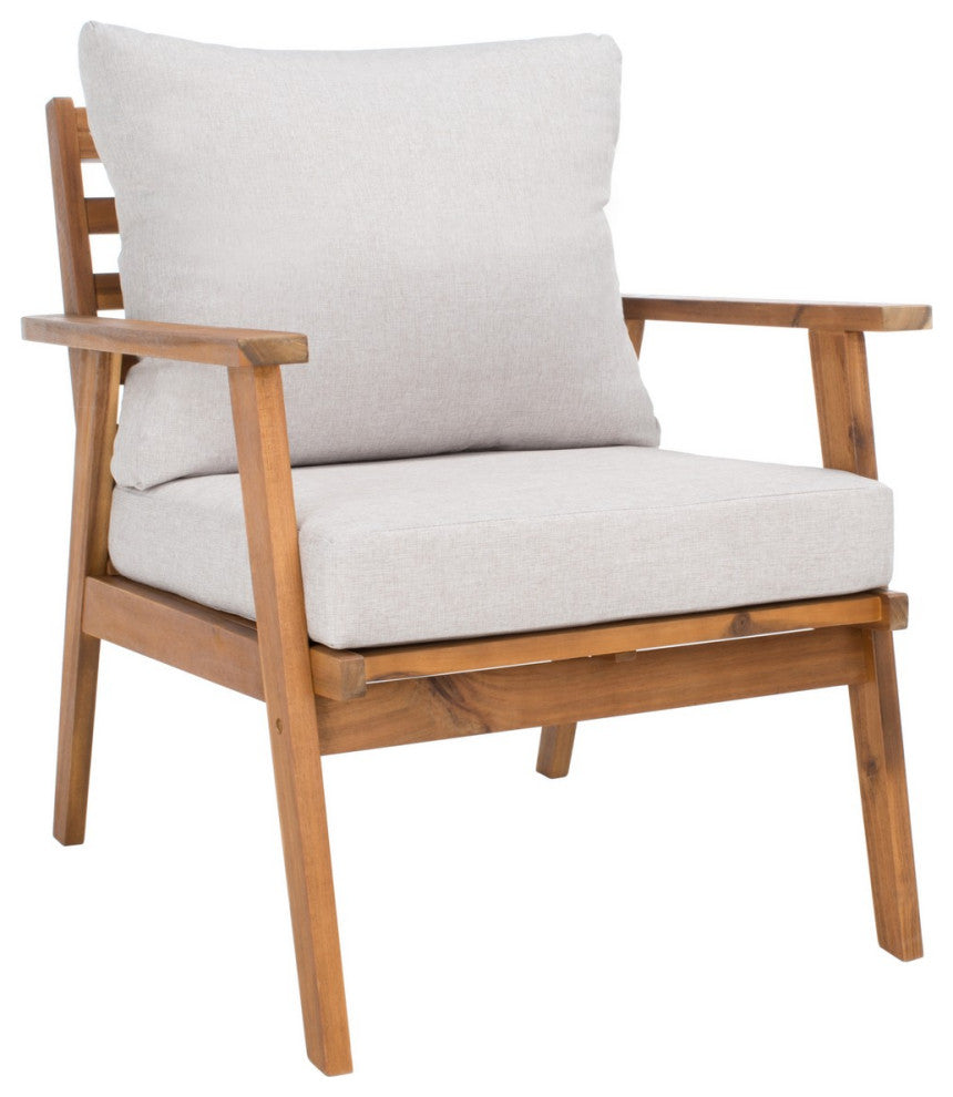 Safavieh Castalia 4Pc Outdoor Living Set, Natural / Light Grey