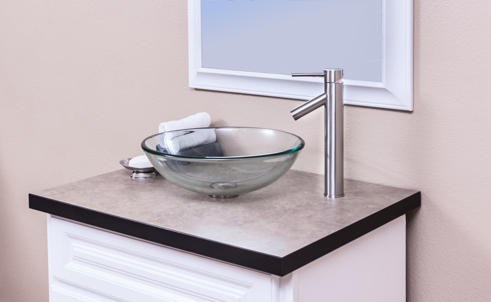 Topia Single Lever Vessel Faucet, Brushed Nickel