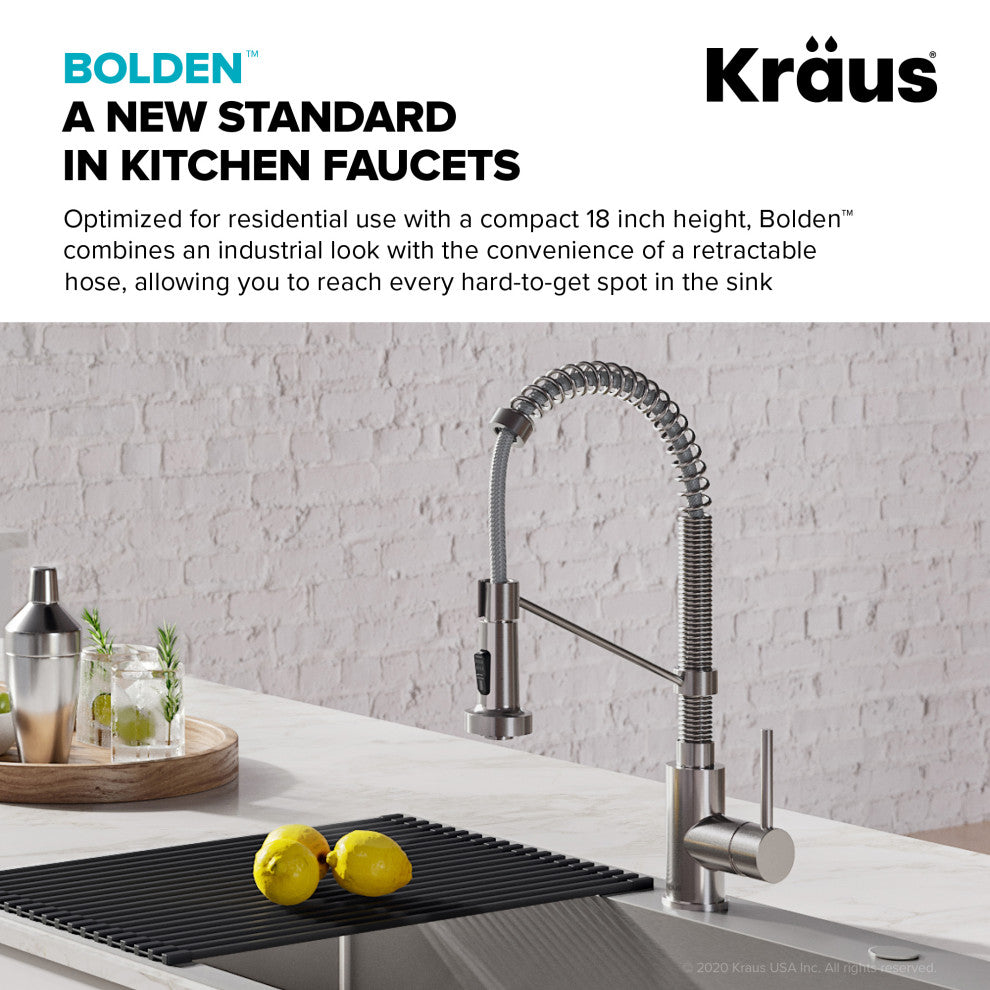 Purita Water Dispenser, Bolden Pulldown Kitchen Faucet, SF Stainless Steel