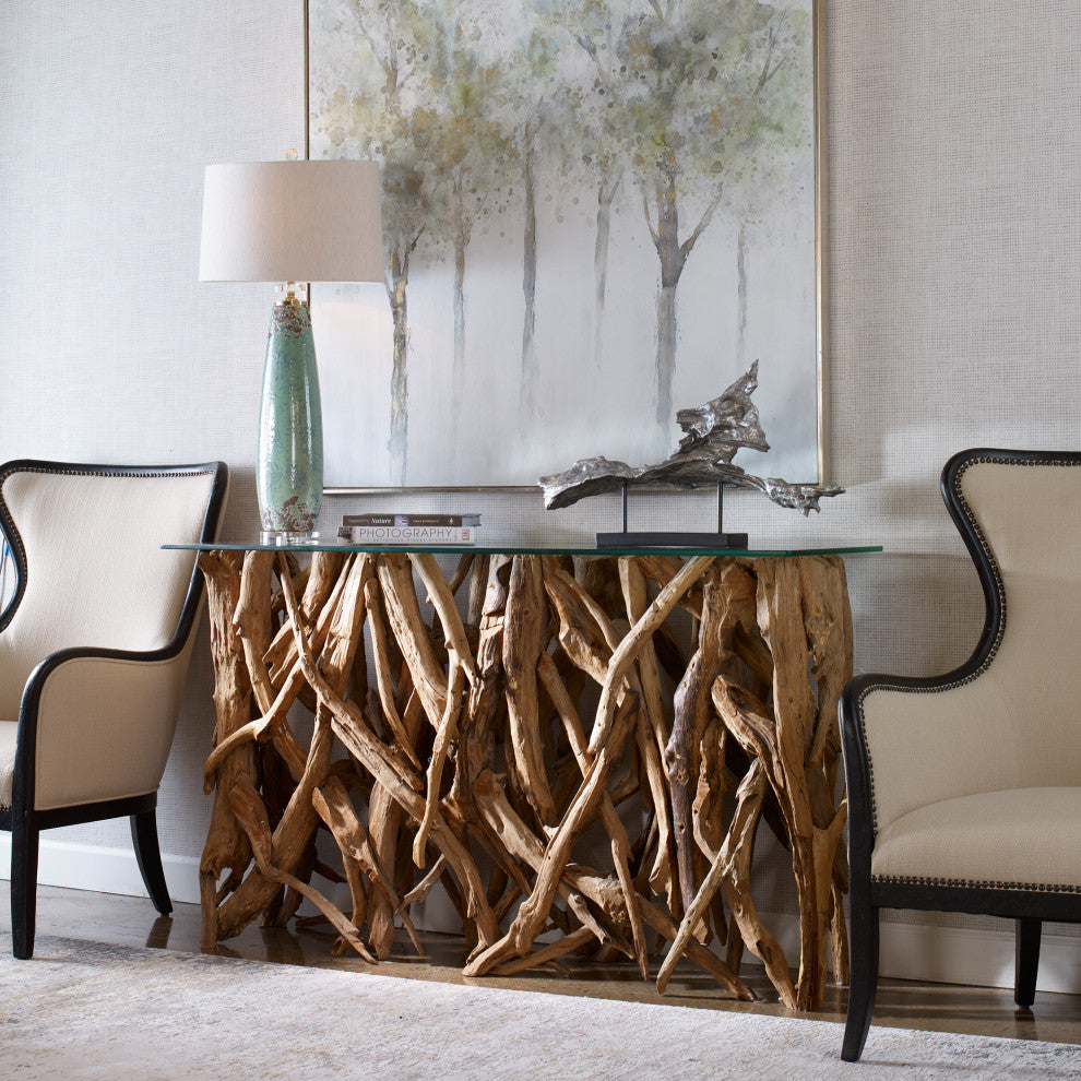 Spectacular Driftwood Console Table
