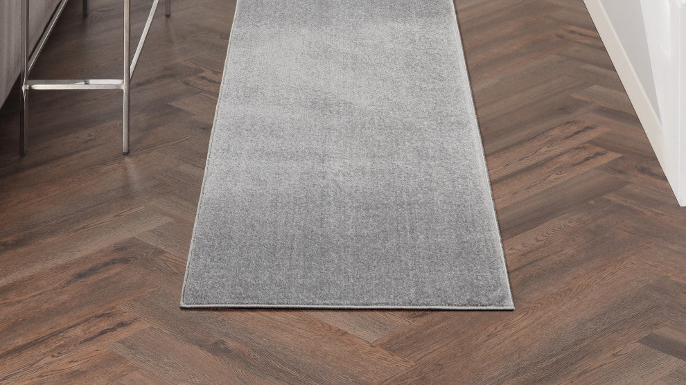 Nourison Essentials 2' x 6' Silver Grey Outdoor Area Rug