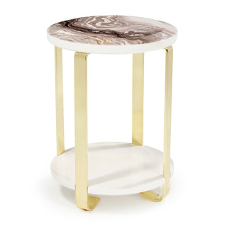 Ariana Chairside Table, Gold