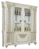 Benzara BM266458 Curio With Gold Trim Accent, Antique White