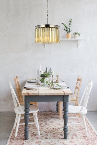 Elegant Lighting 1208D16-GT/RC Sydney 3 Light 16"W Crystal - Matte Black