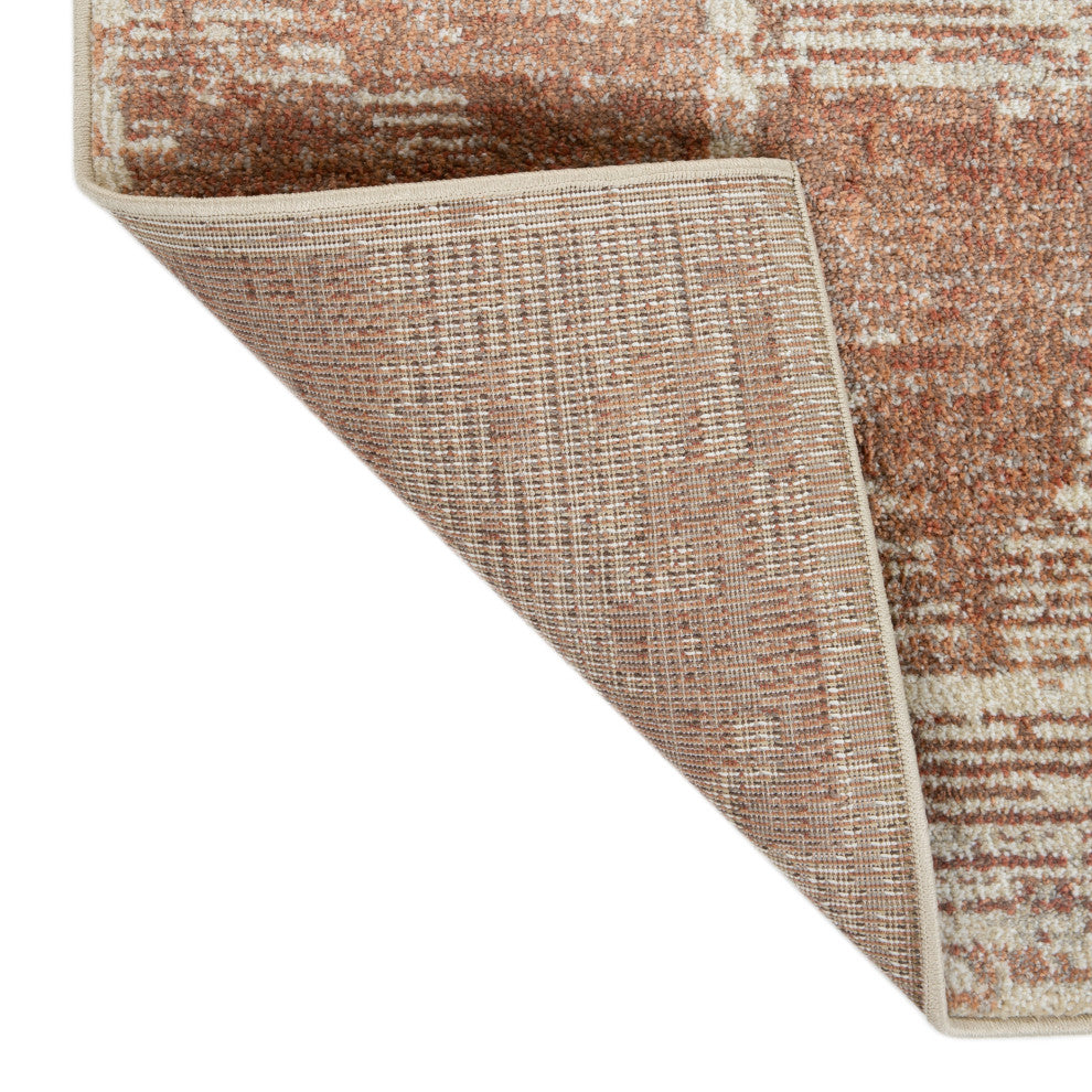 Jordan Aly Area Rug, Sand, 6'7" x 9', Geometric