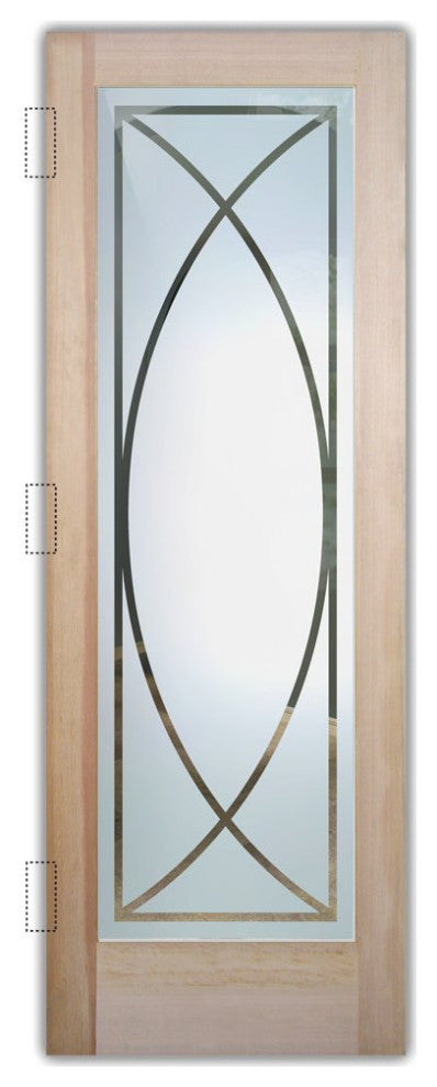 Interior Prehung Door or Interior Slab Door - Arcs - Douglas Fir (stain...