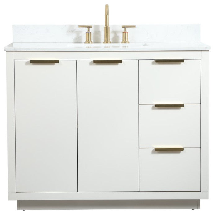 Elegant Decor Blake Bathroom Vanity White