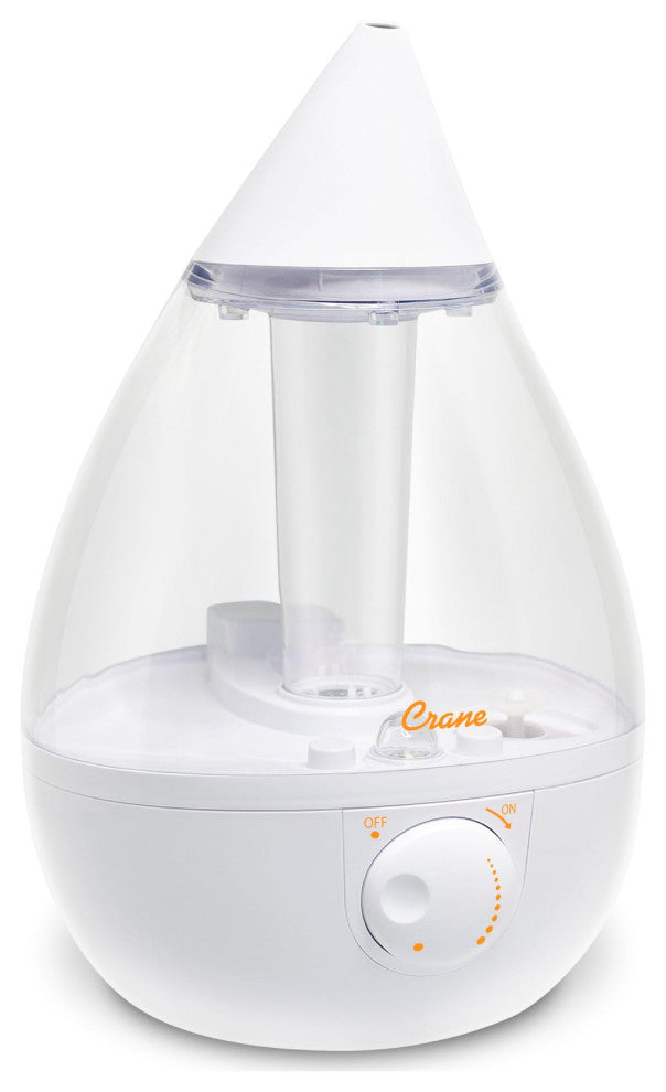 Ultrasonic Cool Mist Humidifiers, Clear and White