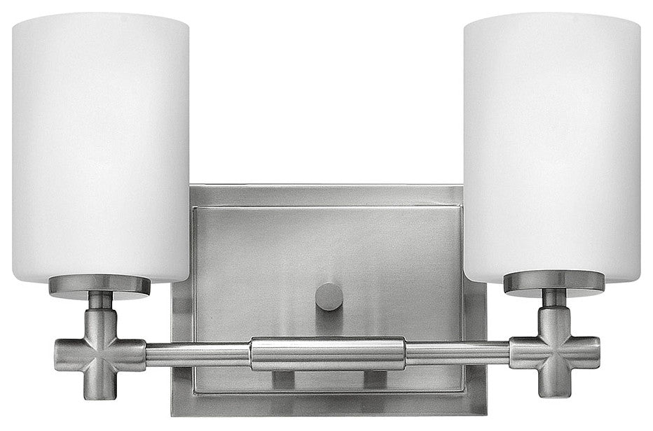 Hinkley Laurel Small Two Light Vanity, Brushed Nickel