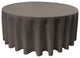 LA Linen Round Polyester Poplin, Charcoal, 132" Round