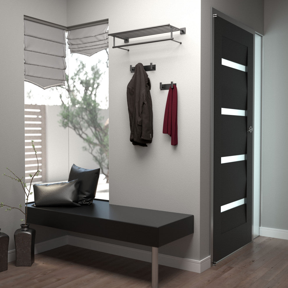 Elevate All Modern Decor Hook, Matte Black, Double