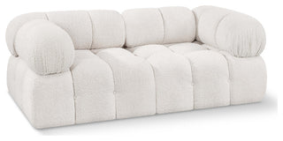 Ames Boucle Fabric Modular Sofa, Cream, 2-Piece: 2 Corner Chair