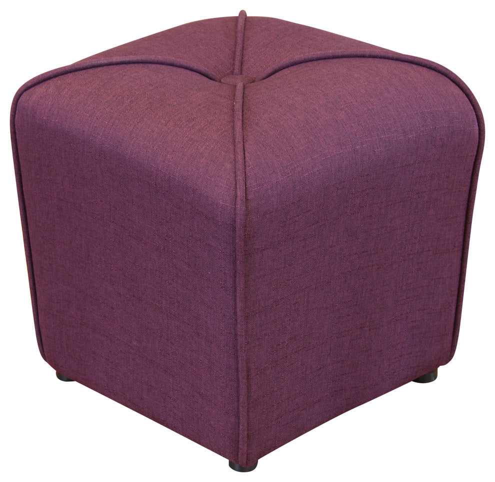Sopri Upholstered Ottoman, Wine Red