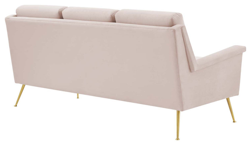 Chesapeake Performance Velvet Sofa-Gold Pink