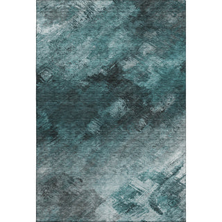 Premium Machine Washable Mayfield AMF590 Teal 3' x 5' Rug