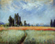 Claude Oscar Monet The Wheat Field, 20"x25" Wall Decal Print
