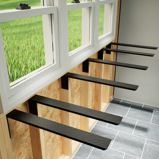 Countertop Support Bracket Cabinet Side Wall Bracket, 12", Right Angle