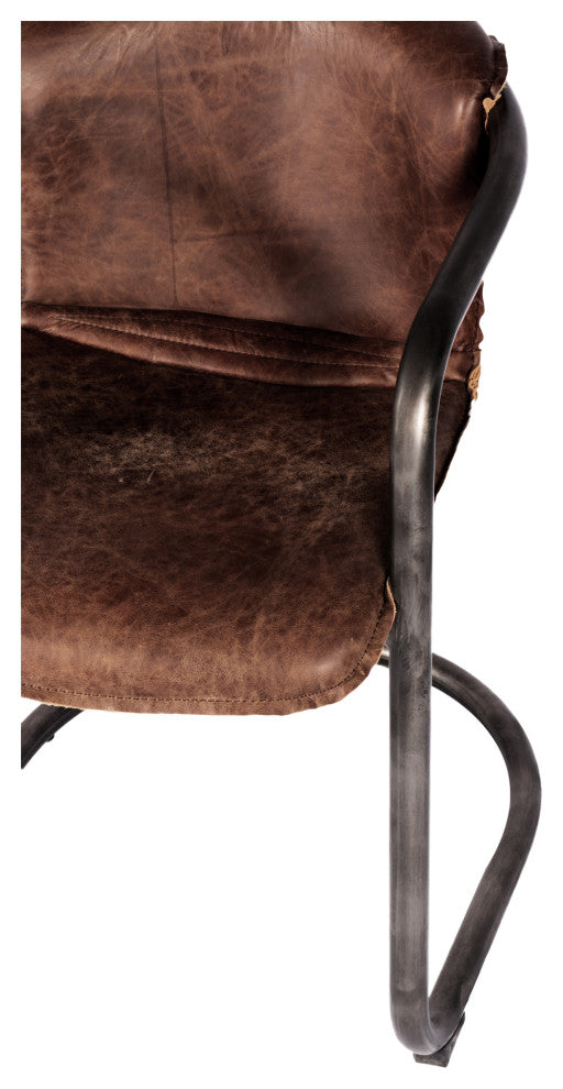Industrial Benedict Dining Chair Light Brown - M2 - Brown