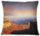 Beautiful View of Grand Canyon Landscape Wall Throw Pillow, 16"x16"