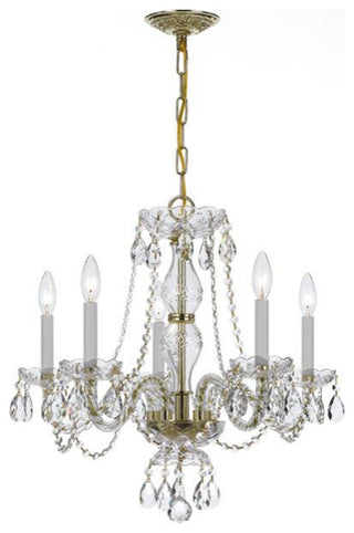 Crystorama Lighting Group 5085-CL-MWP Traditional Crystal 5 Light - Polished
