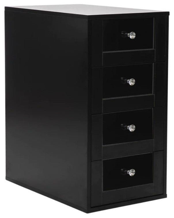 SlayStation 4 Drawer Vanity Storage Unit, Pro Black, Pair