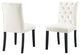 Side Dining Chair, Set of 2, White, Velvet, Modern, Cafe Bistro Hospitality