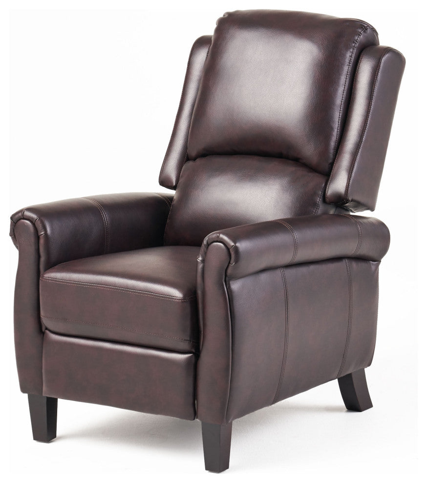 GDF Studio Memphis PU Leather Recliner, Burgundy