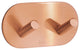 Kyra Round Double Wall Hook, Brushed Copper