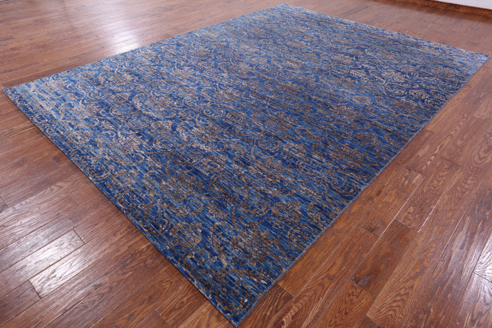 Hand Knotted Modern Wool Rug 8' 10" X 11' 11" Q8589