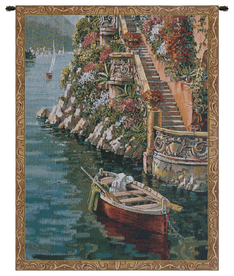 Lake Como Villa Mini Belgian Wall Tapestry