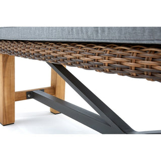 Truss Dining Bench, Natural Teak
