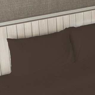 Egyptian Cotton Feel Coolest Soft, 4-Piece Sheet Deep Pockets, Chocolate, Full