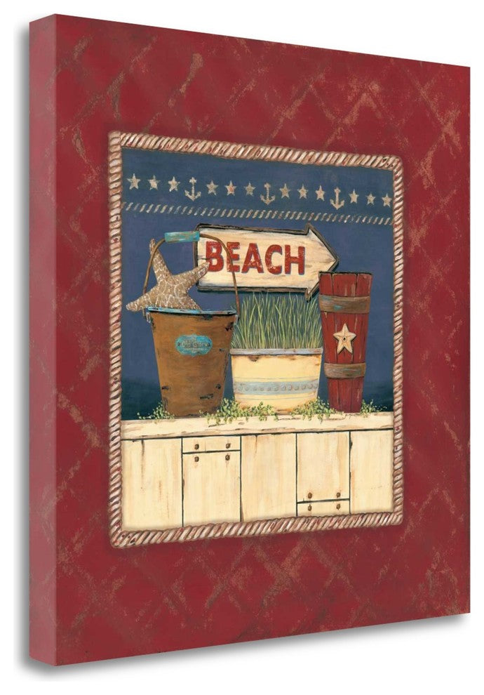 "Beach" By Jo Moulton, Giclee Print on Gallery Wrap Canvas, Ready to Hang