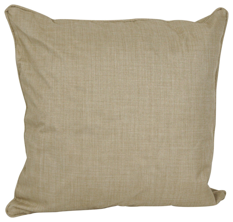 25" Double-Corded Square Floor Pillows With Inserts, Set of 2, Sandstone