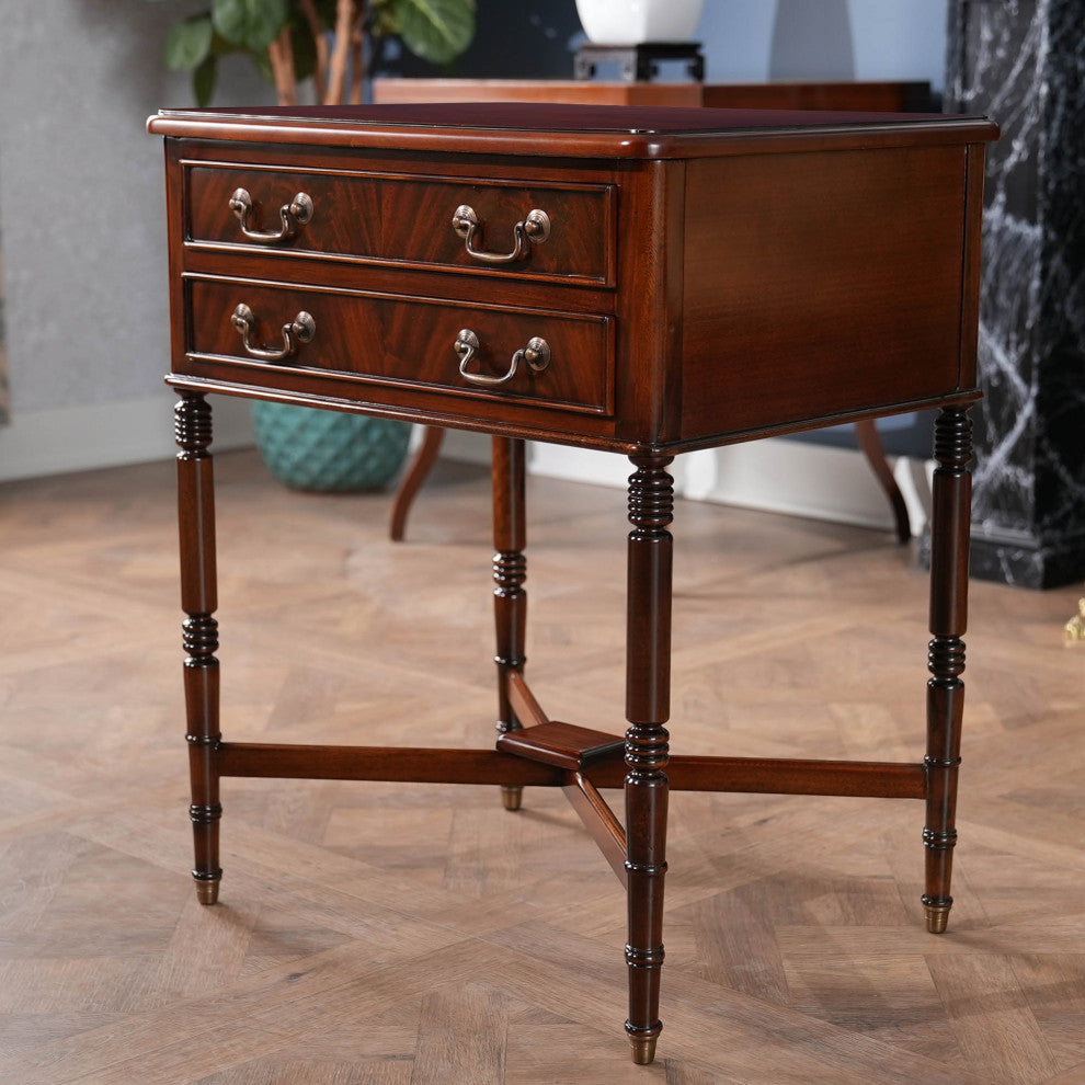 Mahogany Turned Leg Table