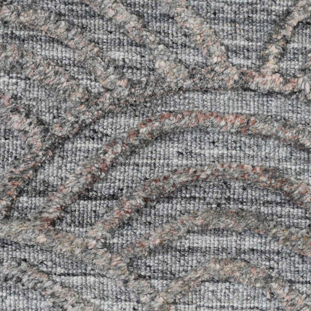 HAND WOVEN FLAT WEAVE KILIM POLYESTER AREA RUGS -Rectangle,Silver,Geometric, [Rectangle] 4'x6'