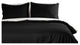 Lotus Home Water and Stain Resistant Duvet Cover Mini Set, Black, King
