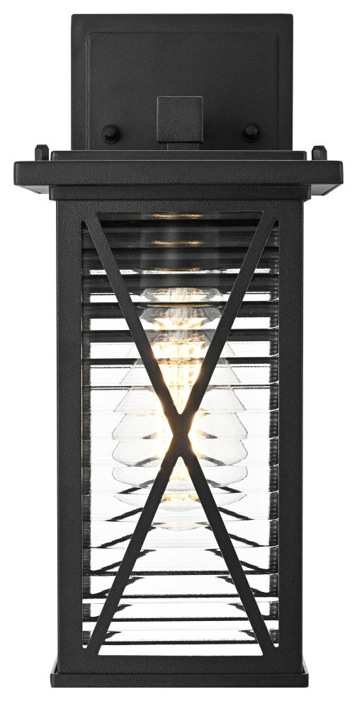 Home Living 12" Outdoor Wall sconce, Black