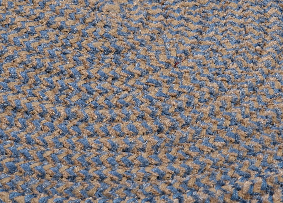 Softex Check CX25 Blue Ice Check Traditional Area Rug, Round 10'x10'